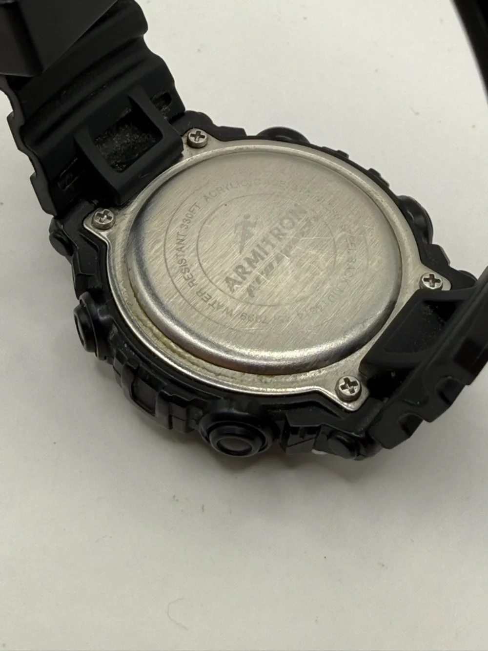 ARMITRON MENS PRO SPORT CHRONOGRAPH BLACK RESIN STRAP WATCH 40mm